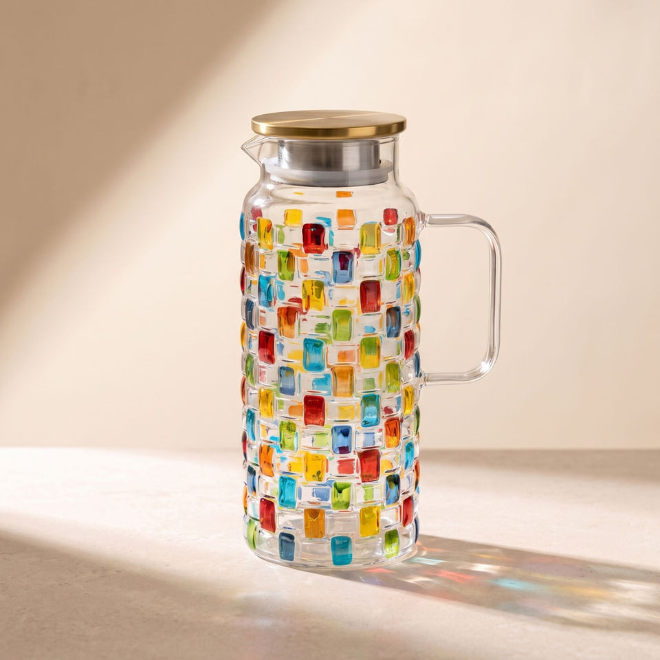 Tessera Hand-Painted Mosaic Pitcher