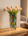 Tessera Hand-Painted Mosaic Vase