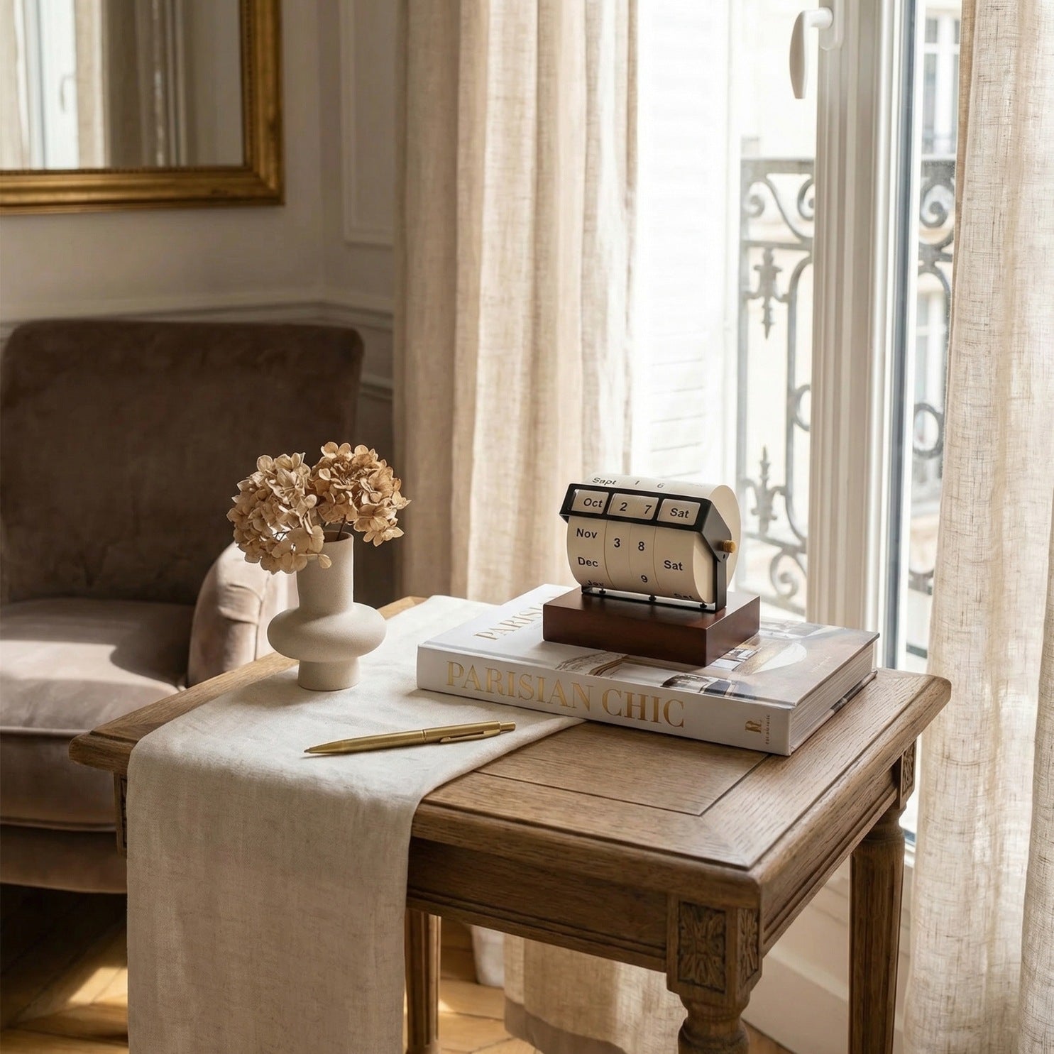 Vintage Perpetual Desk Calendar