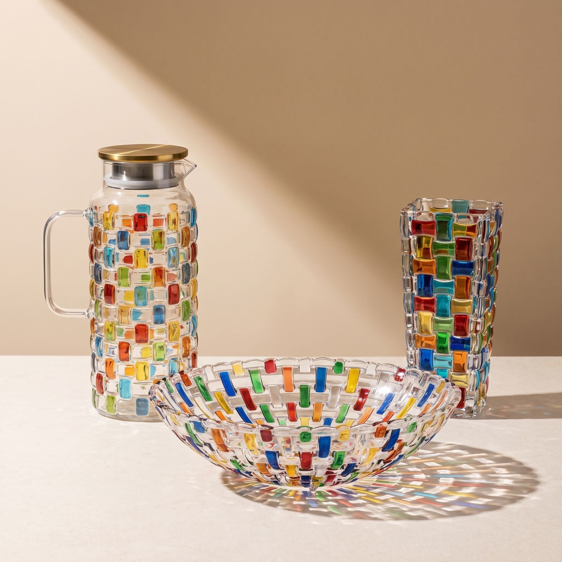 Tessera Hand-Painted Mosaic Vase