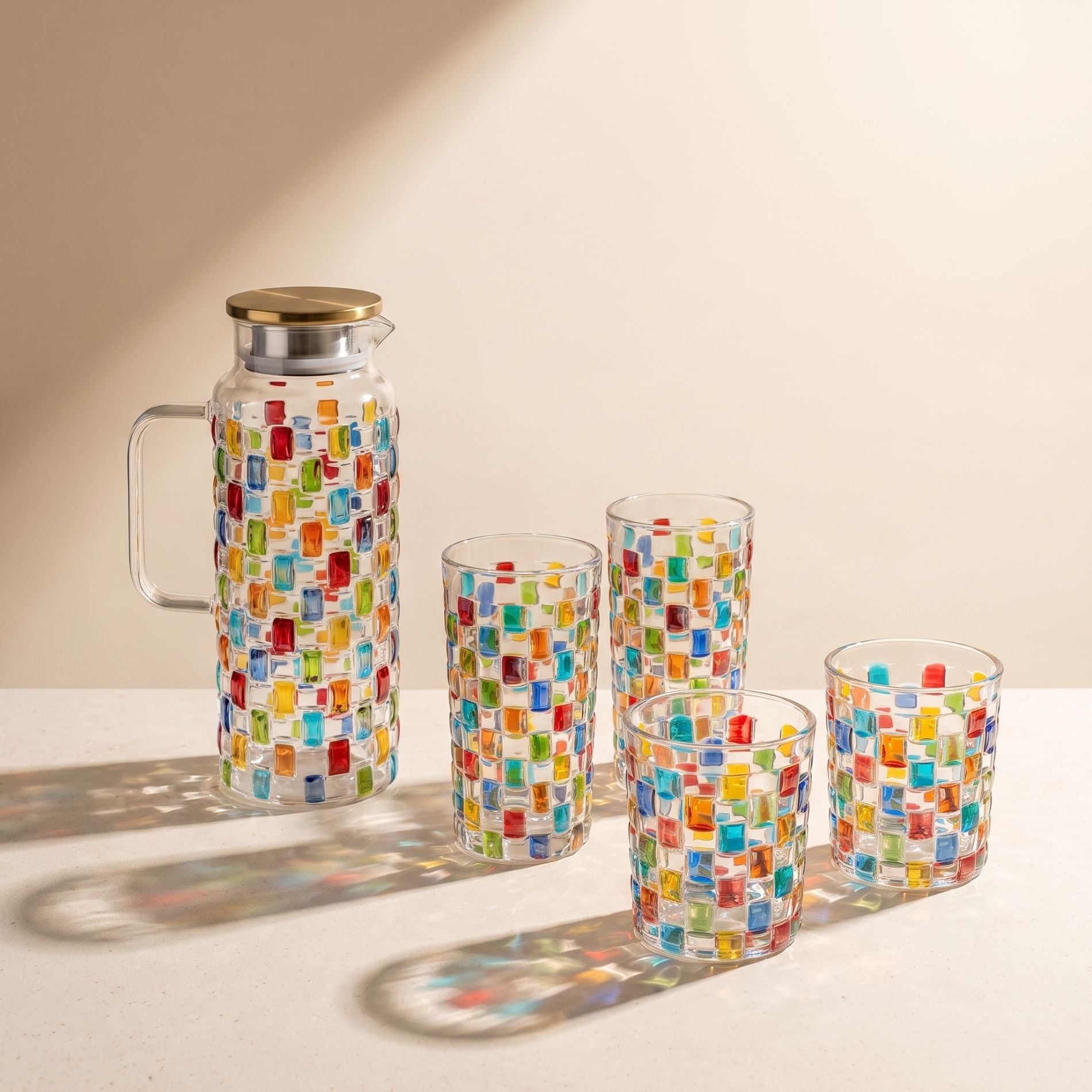 Tessera Servierset – Krug + 4 Gläser