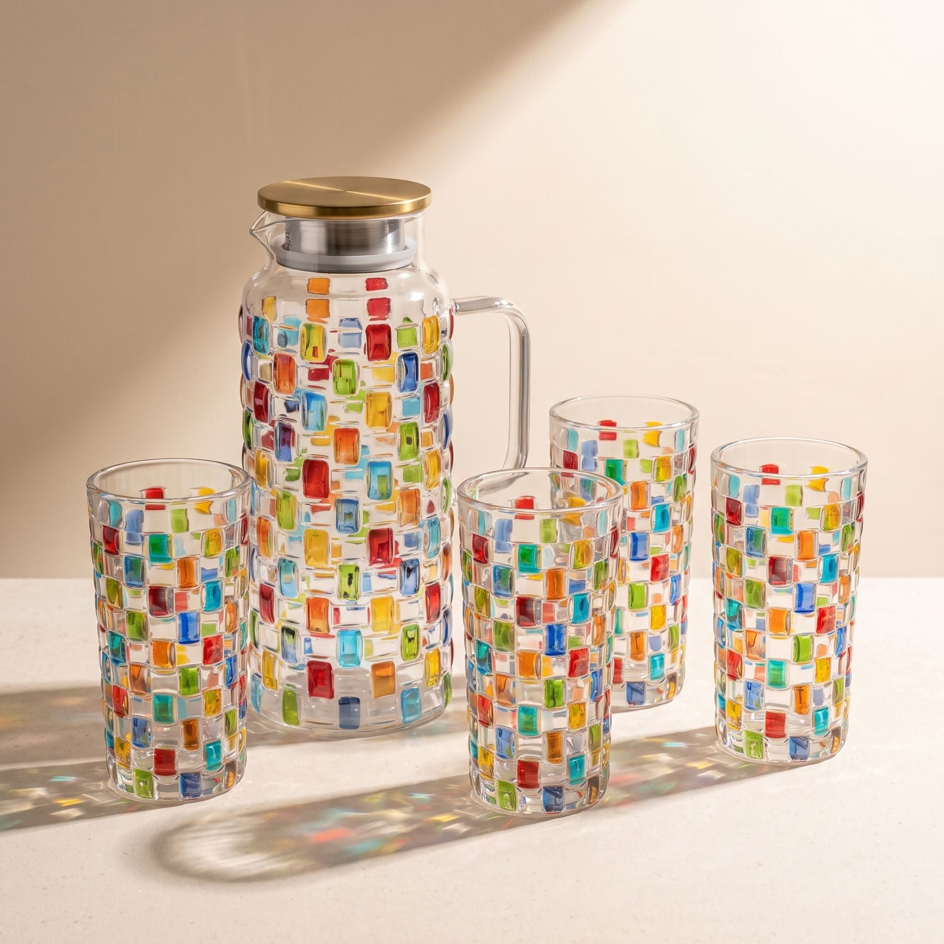 Tessera Servierset – Krug + 4 Gläser