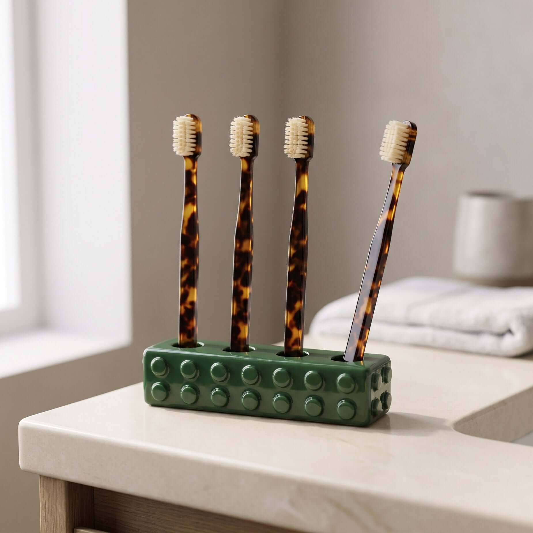 Bloc porte-brosse à dents