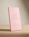 Strawberry Milk Puzzle Pop Chopping Board, pink, standing upright