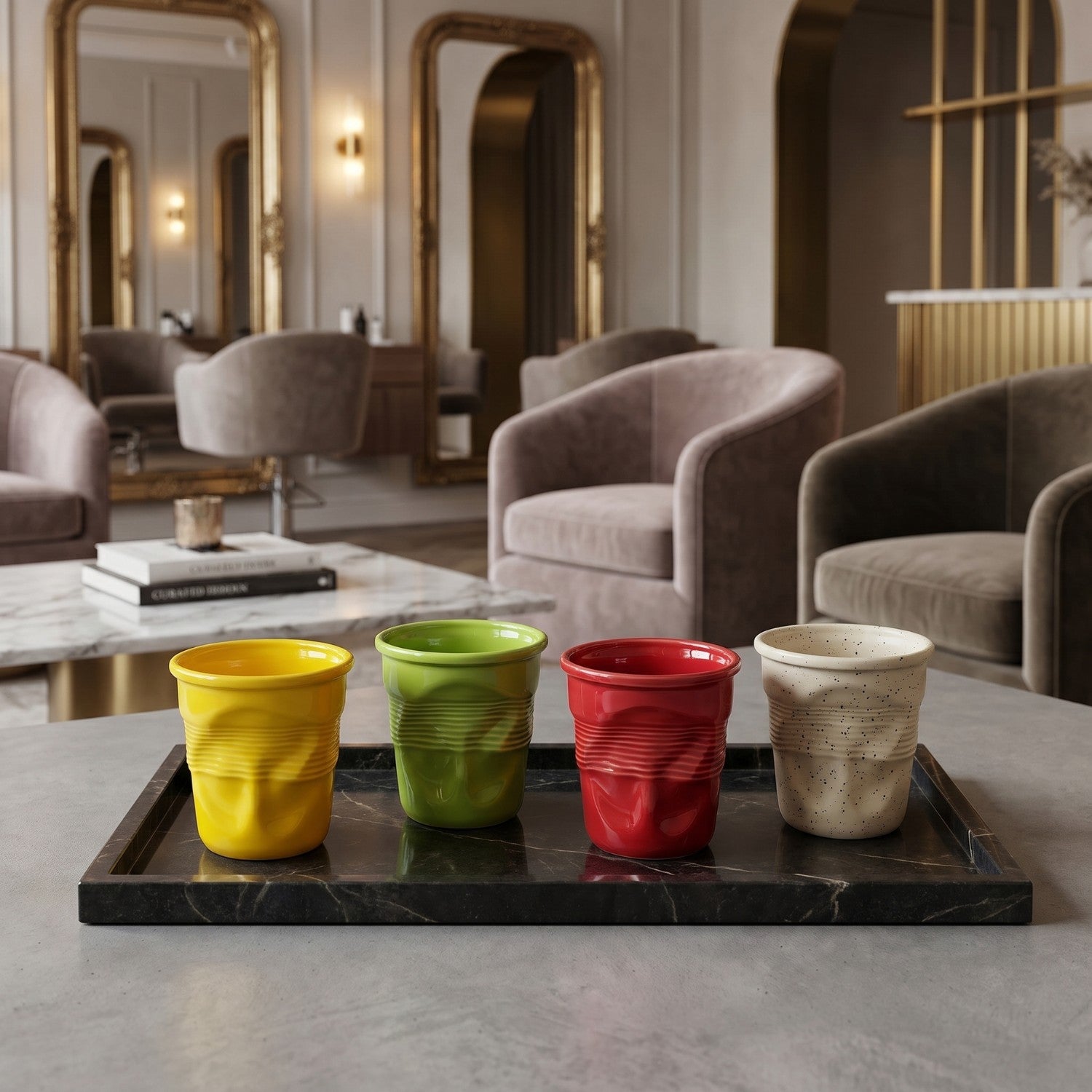 Taza de cerámica triturada de 370 ml/12 oz