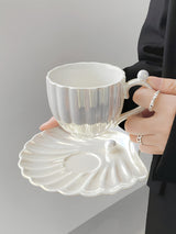 Pearl Shell Cup and Saucer Set