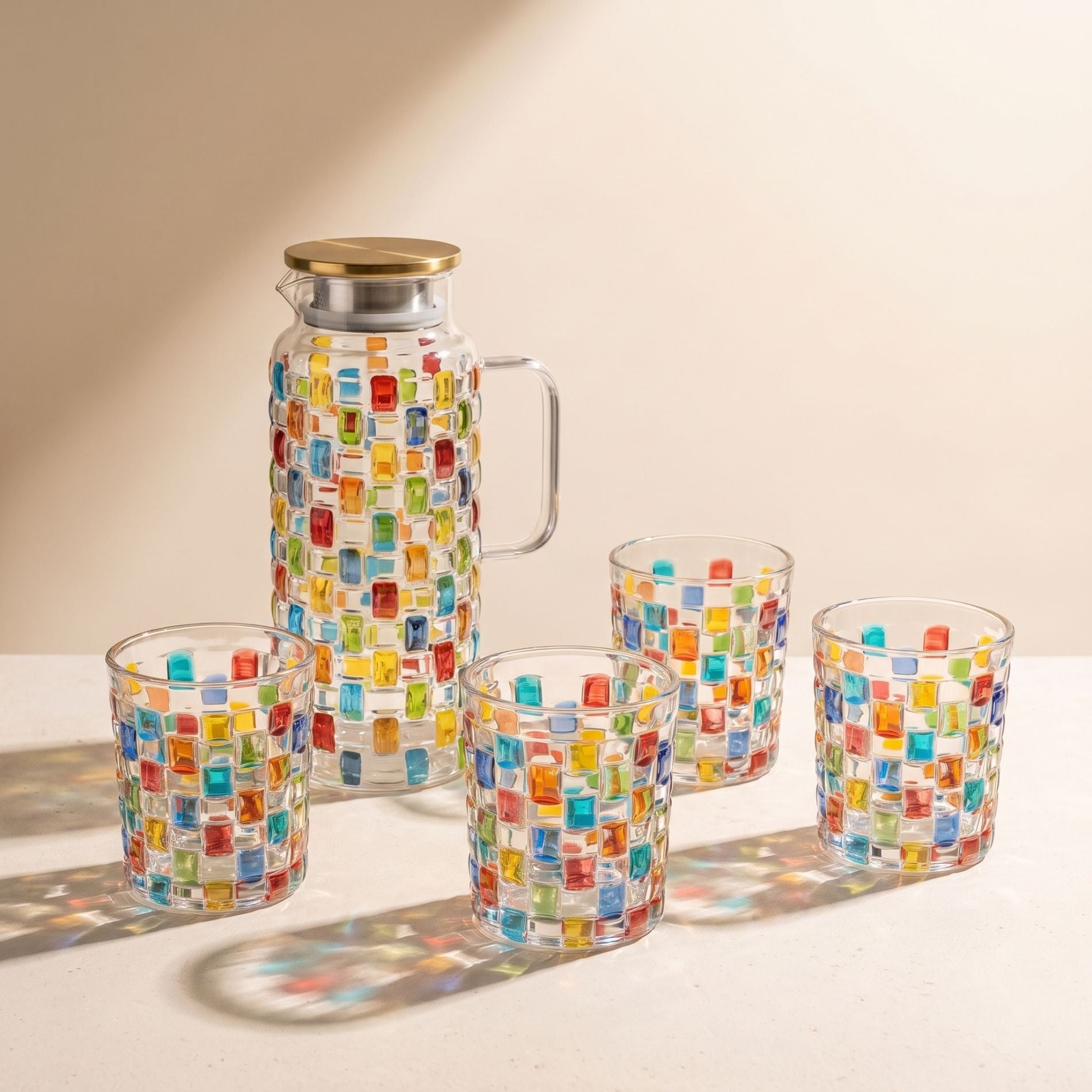 Tessera Servierset – Krug + 4 Gläser