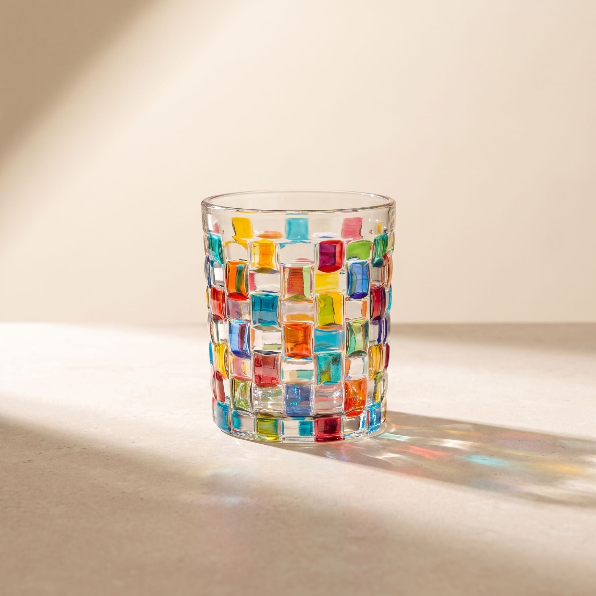 Tessera Verre mosaïque peint à la main