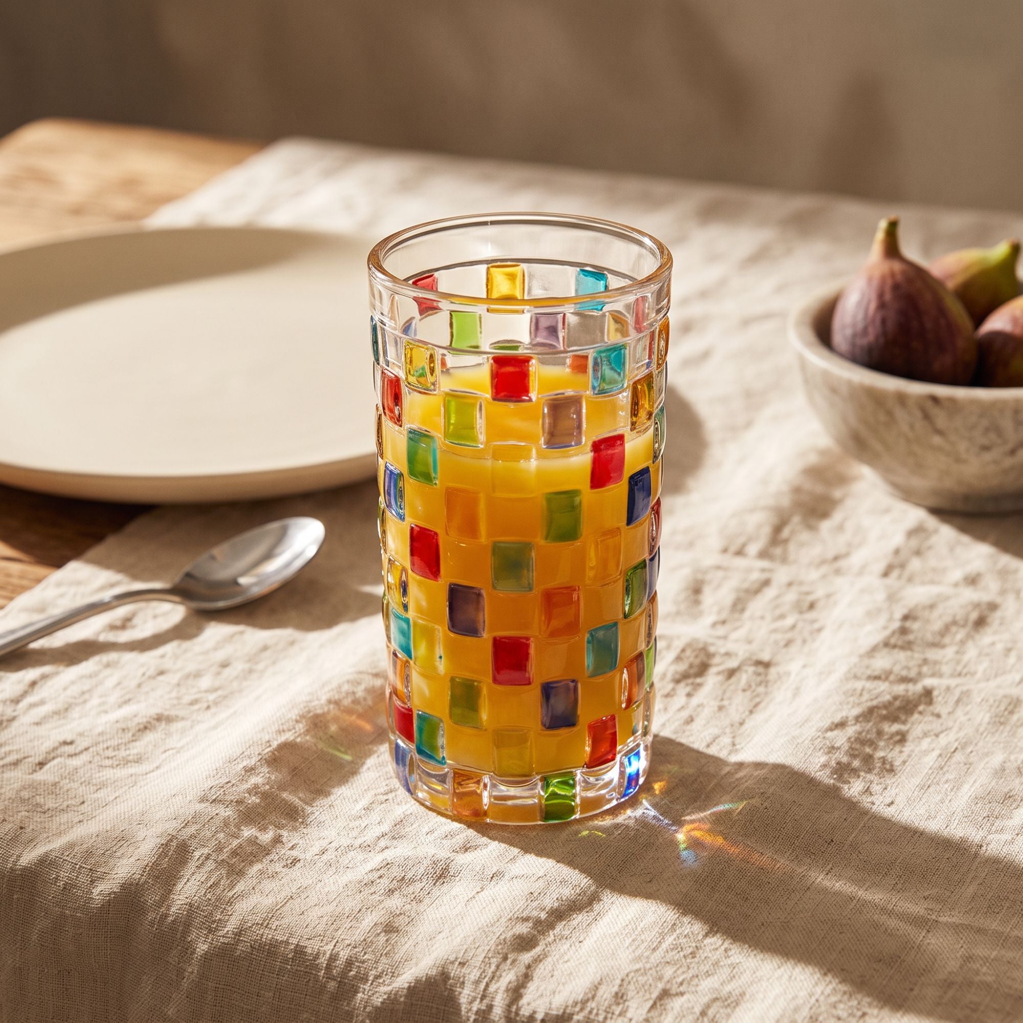 Tessera Verre mosaïque peint à la main