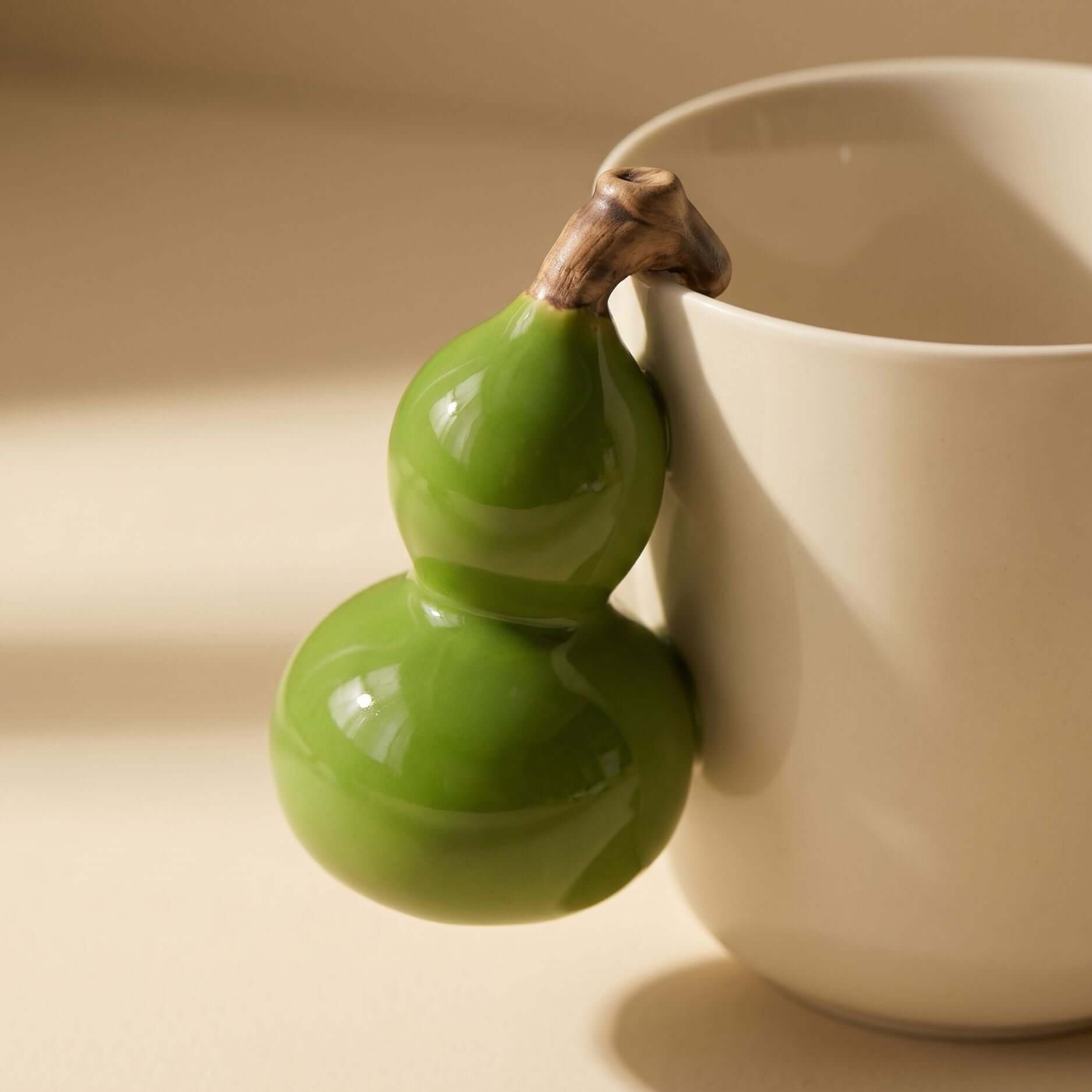 Fruit Handle Ceramic Mug — red colorway