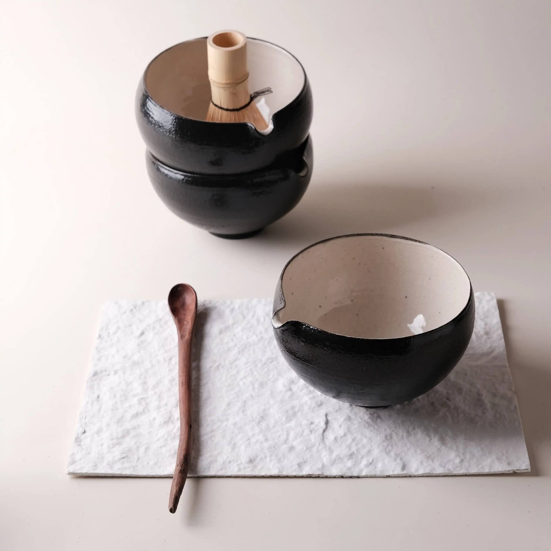 黑曜石抹茶倒水碗