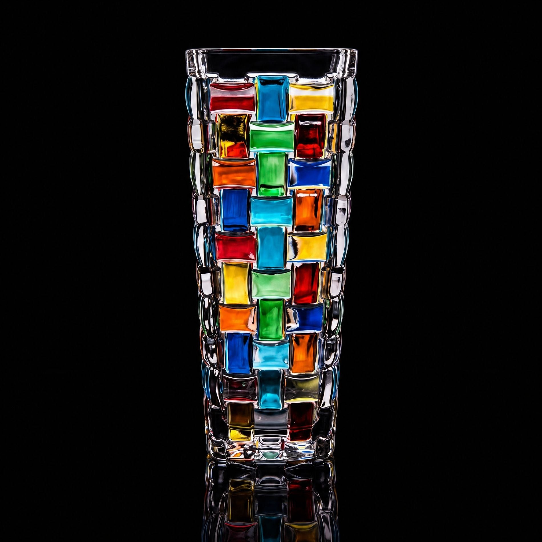Tessera Hand-Painted Mosaic Vase