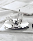 Glas und Edelstahl Kaffee Set