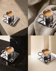 Venice Mirror Cup mit Untertasse &amp; Löffel
