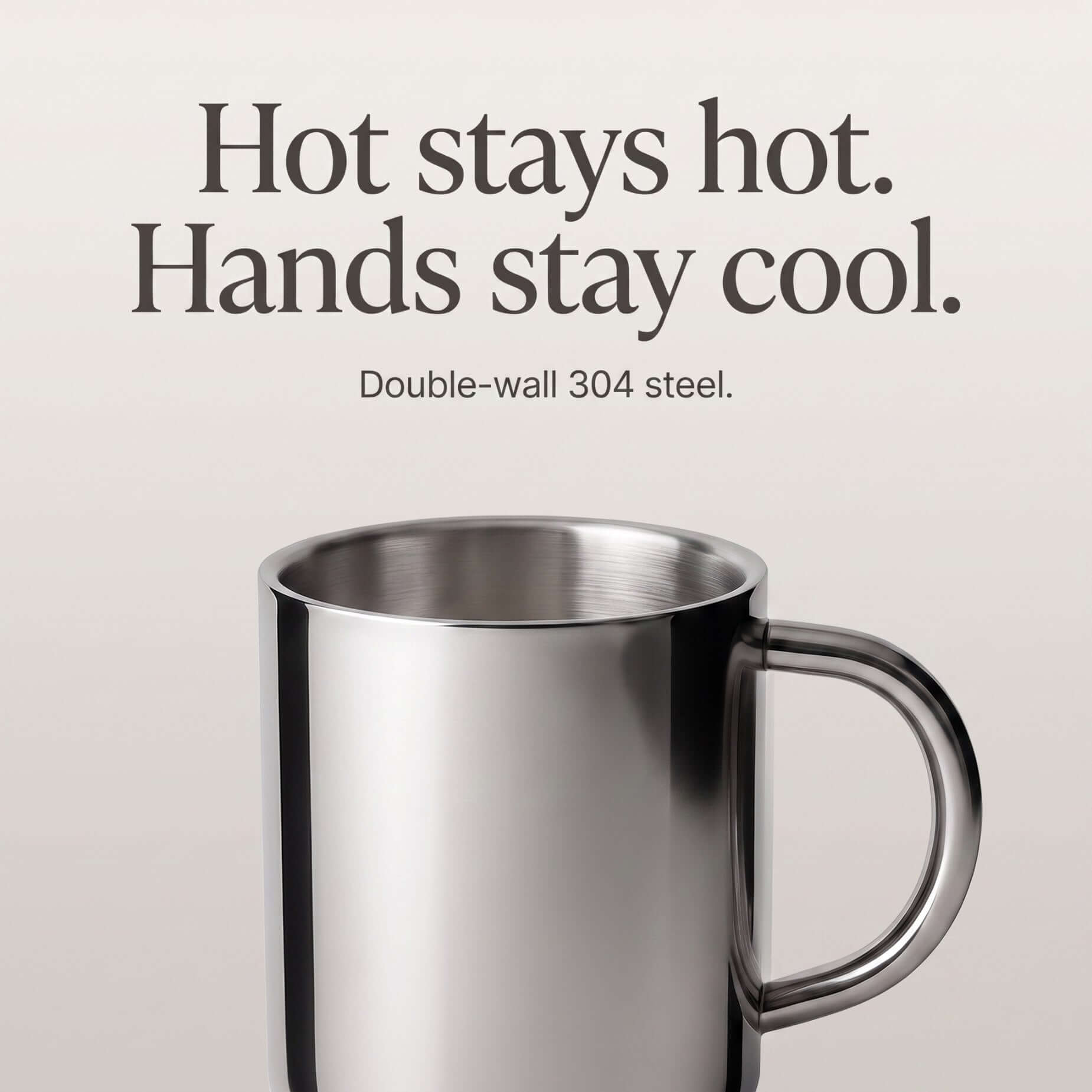 Tazas brillantes del acero inoxidable de la Doble-capa