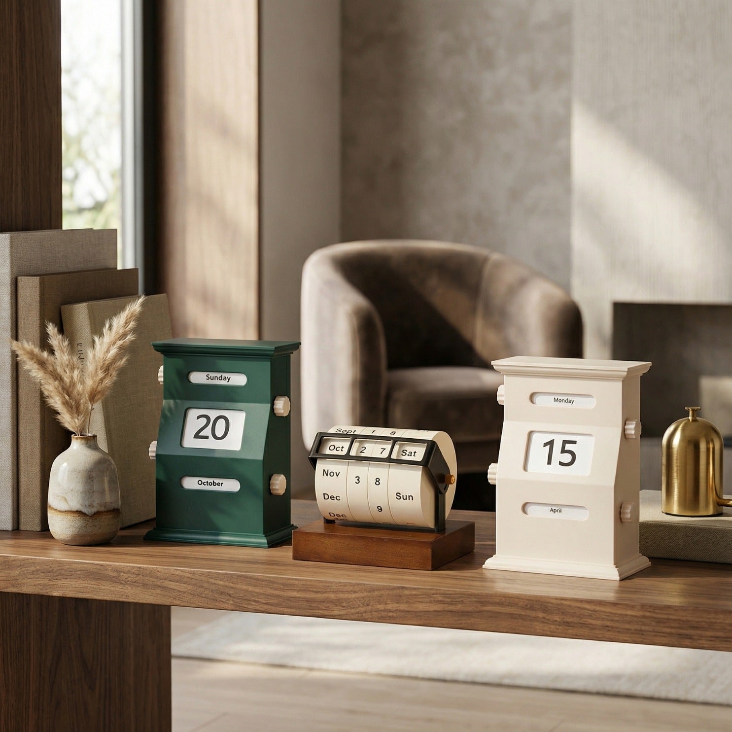 Vintage Perpetual Desk Calendar