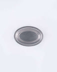 Vintage INOX oval stainless steel plate with chic design, durable and long-lasting kitchenware.