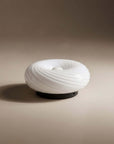 Striped Halo Touch Lamp in white with swirl pattern
