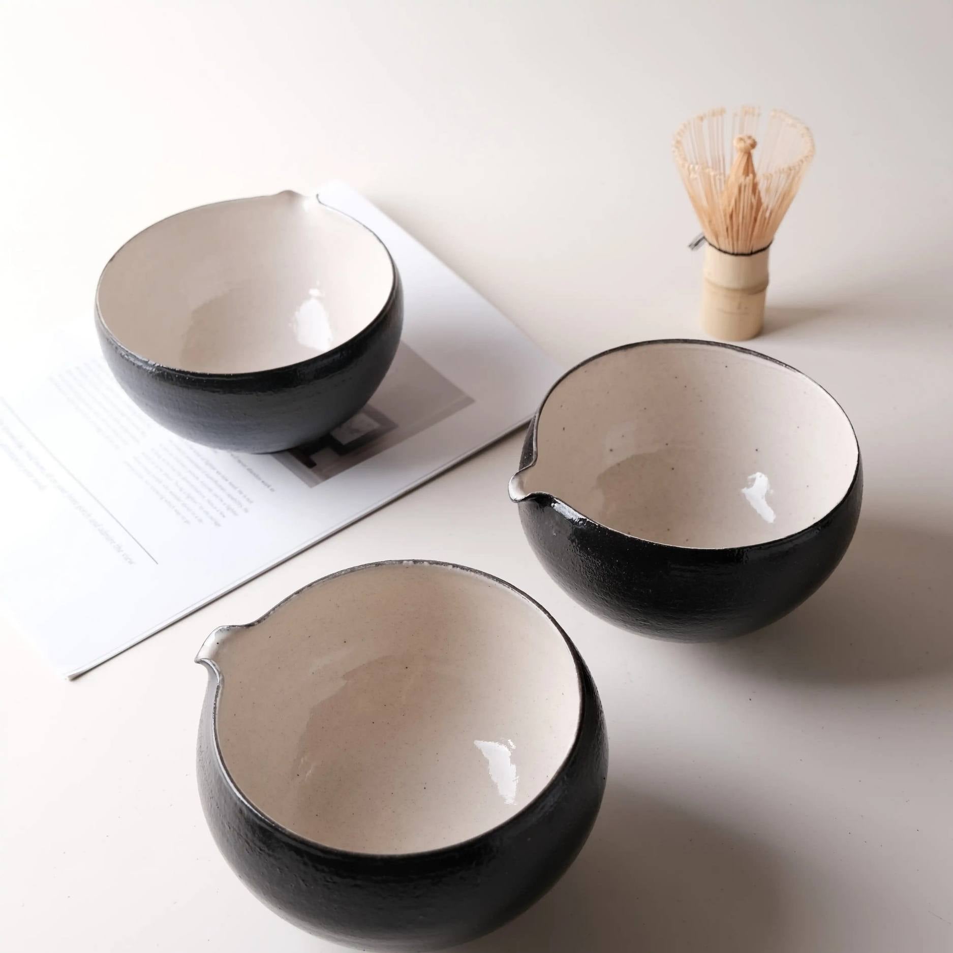 黑曜石抹茶倒水碗