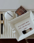 Wild Hearts ceramic tray in a box with a watch and a lipstick
