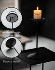 Retro iron candlestick set — vintage candle holders by LoveÉcru