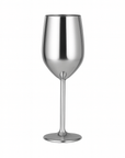 Stainless Steel Champagne Flute, mirror-polished with a slim stem