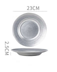 Artisan Pasta Plate 23 cm, diameter and 2.5 cm height markings