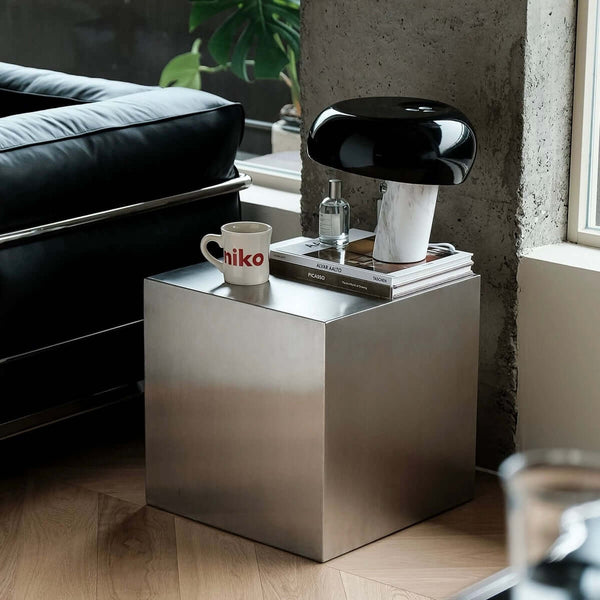 Minimalist Bauhaus Stainless Steel Side Table | LoveÉcru