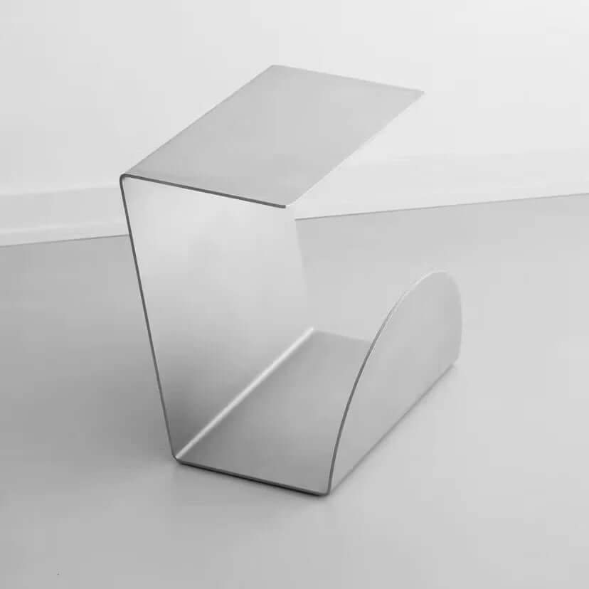 Bauhaus Steel Accent Table &amp; Magazine Holder