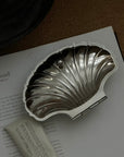 Vintage Shell-Shaped Silver Trinket Case
