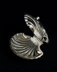 Vintage Shell-Shaped Silver Trinket Case