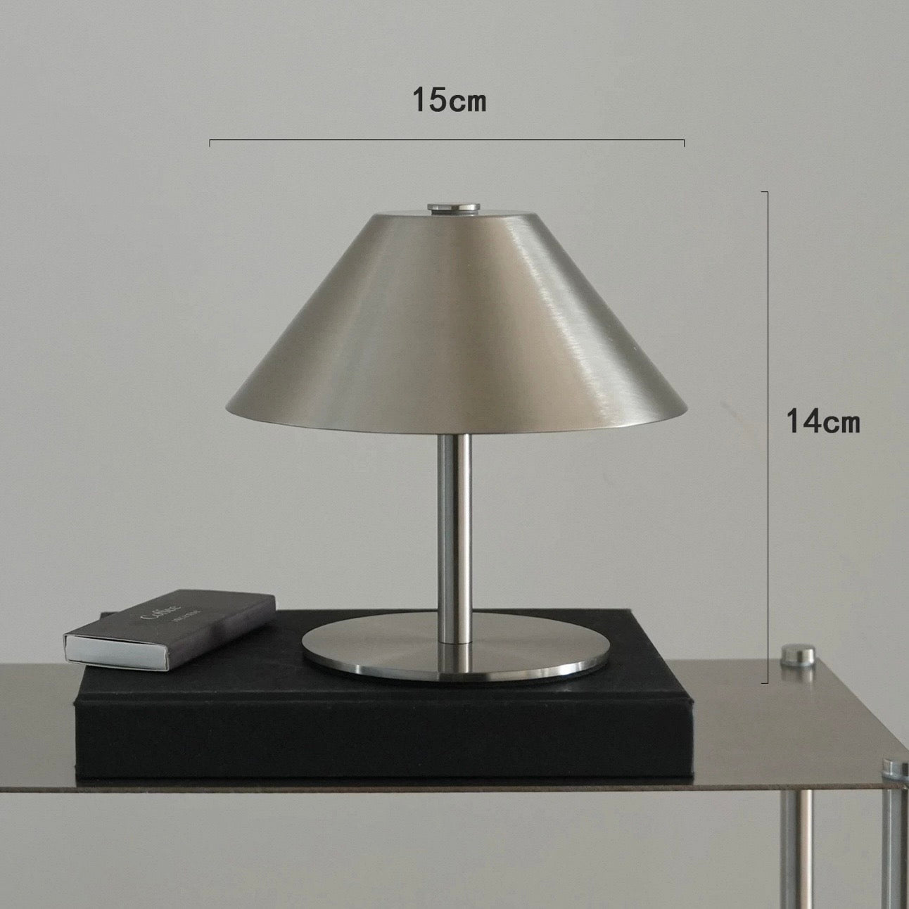Atelier Halo Lamp — brushed stainless steel table lamp by LoveÉcru