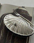 Vintage Shell-Shaped Silver Trinket Case