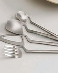 Minimalist Stainless Steel Flatware Set - Set of two