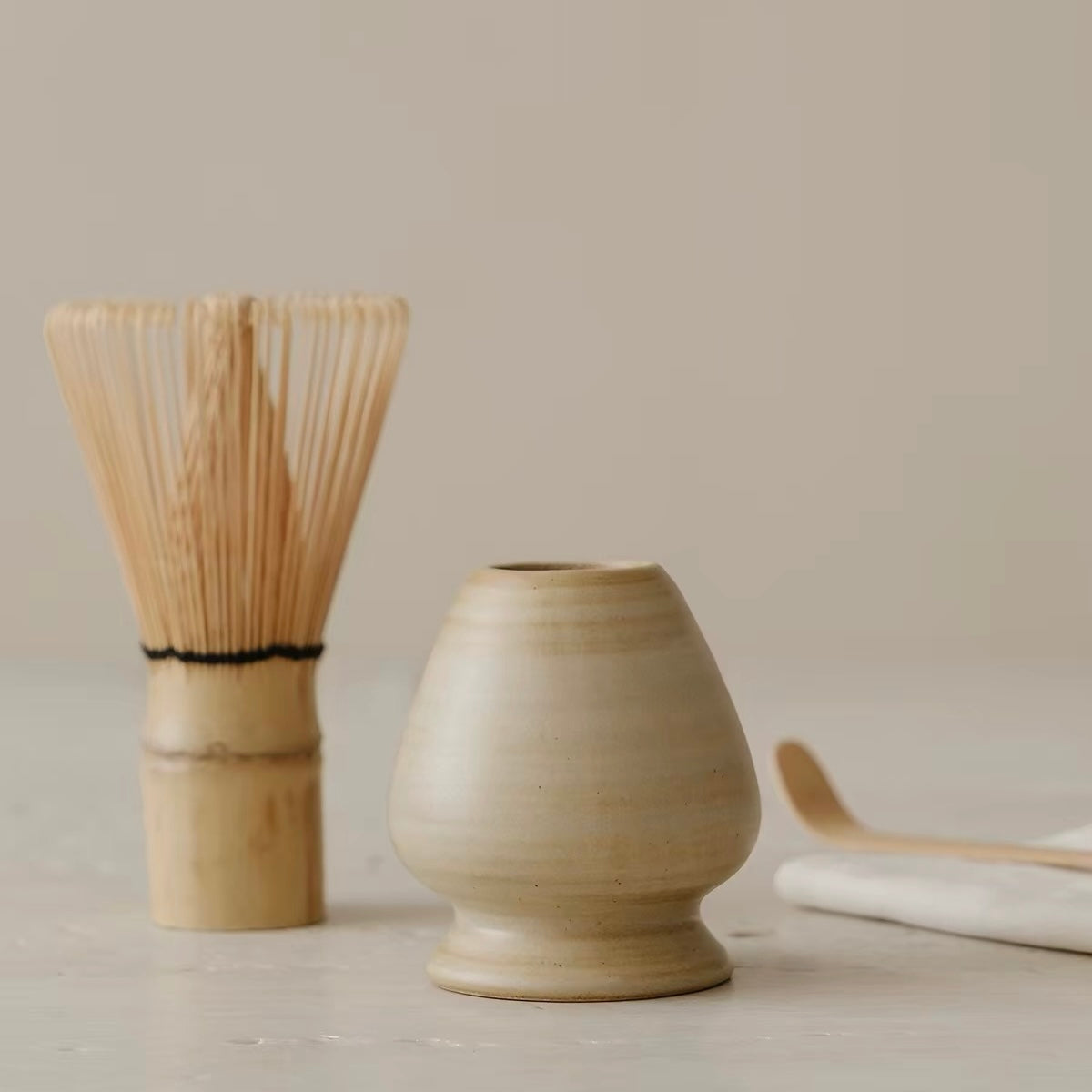 Ensemble rituel Matcha émaillé à la main