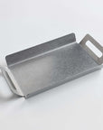 Maison Tray stainless steel griddle, angled view showing the handles