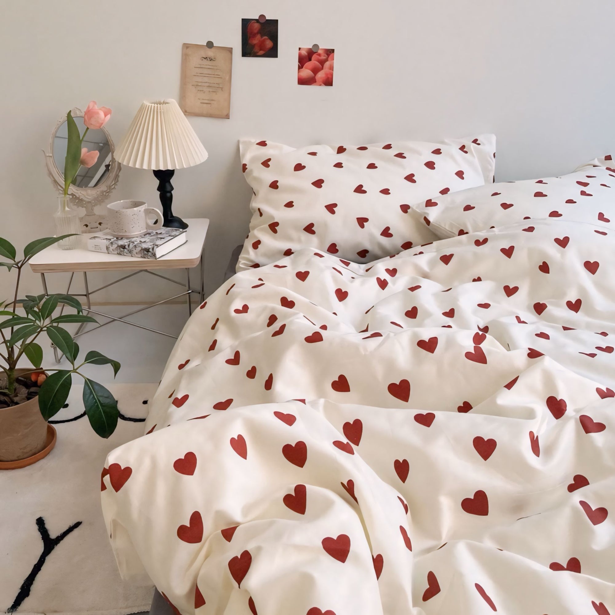 Love Bed Sheet with Hearts