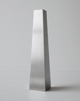 Arco Stainless Steel Vase, large, tapered brushed steel column