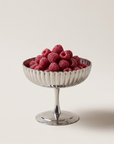 Fluted Dessert Coupe filled with raspberries