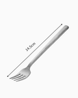 Kyoto Cutlery dessert cake fork, 14.5 cm, with dimension markings