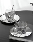 Glas und Edelstahl Kaffee Set
