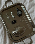 Signature Serving Tray with a shell trinket case, watch and jewellery, Breakfast Bundle