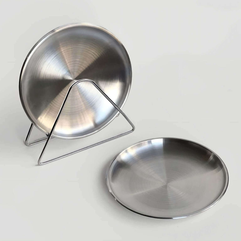 Set of Six Stainless Steel Plate – LoveÉcru