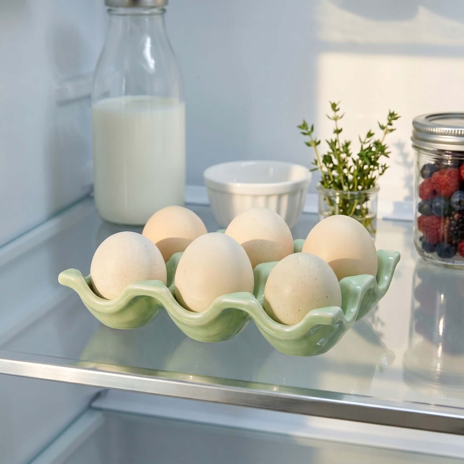 Ceramic Wavy Egg Tray