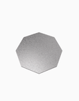 Sculpt Coaster, hexagon shape in brushed stainless steel
