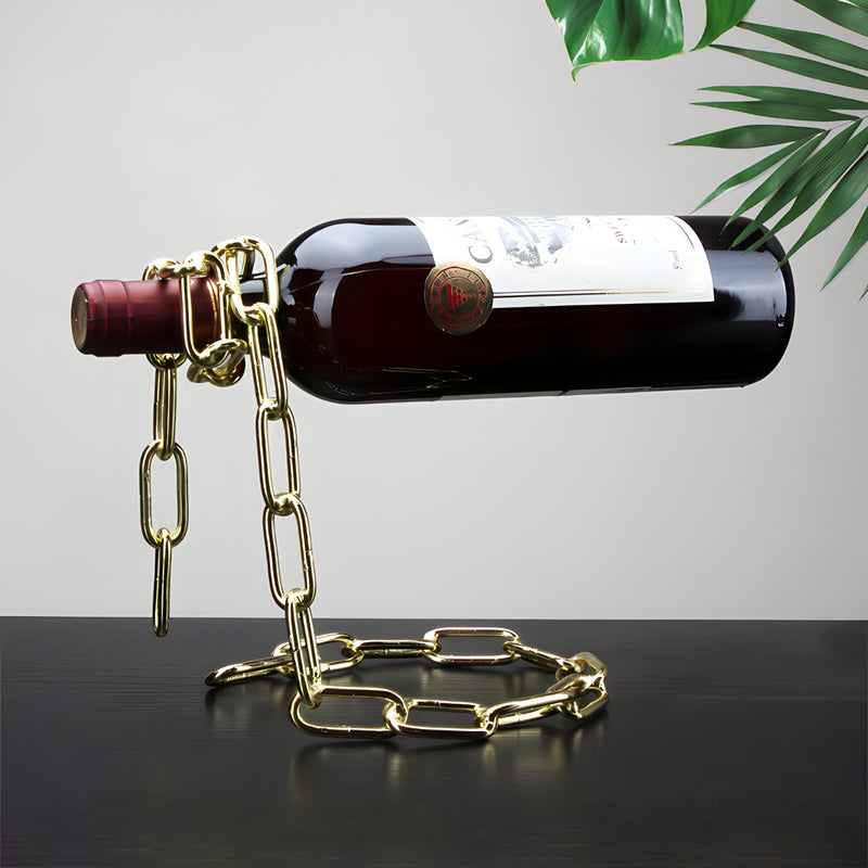 Porte-bouteille de vin à chaîne