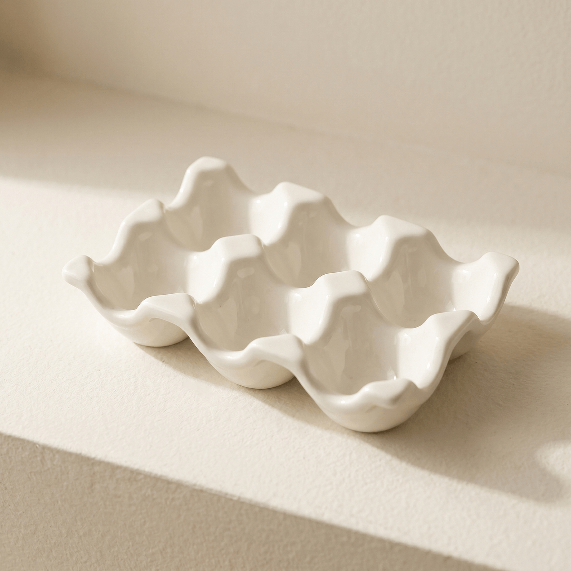 Ceramic Wavy Egg Tray