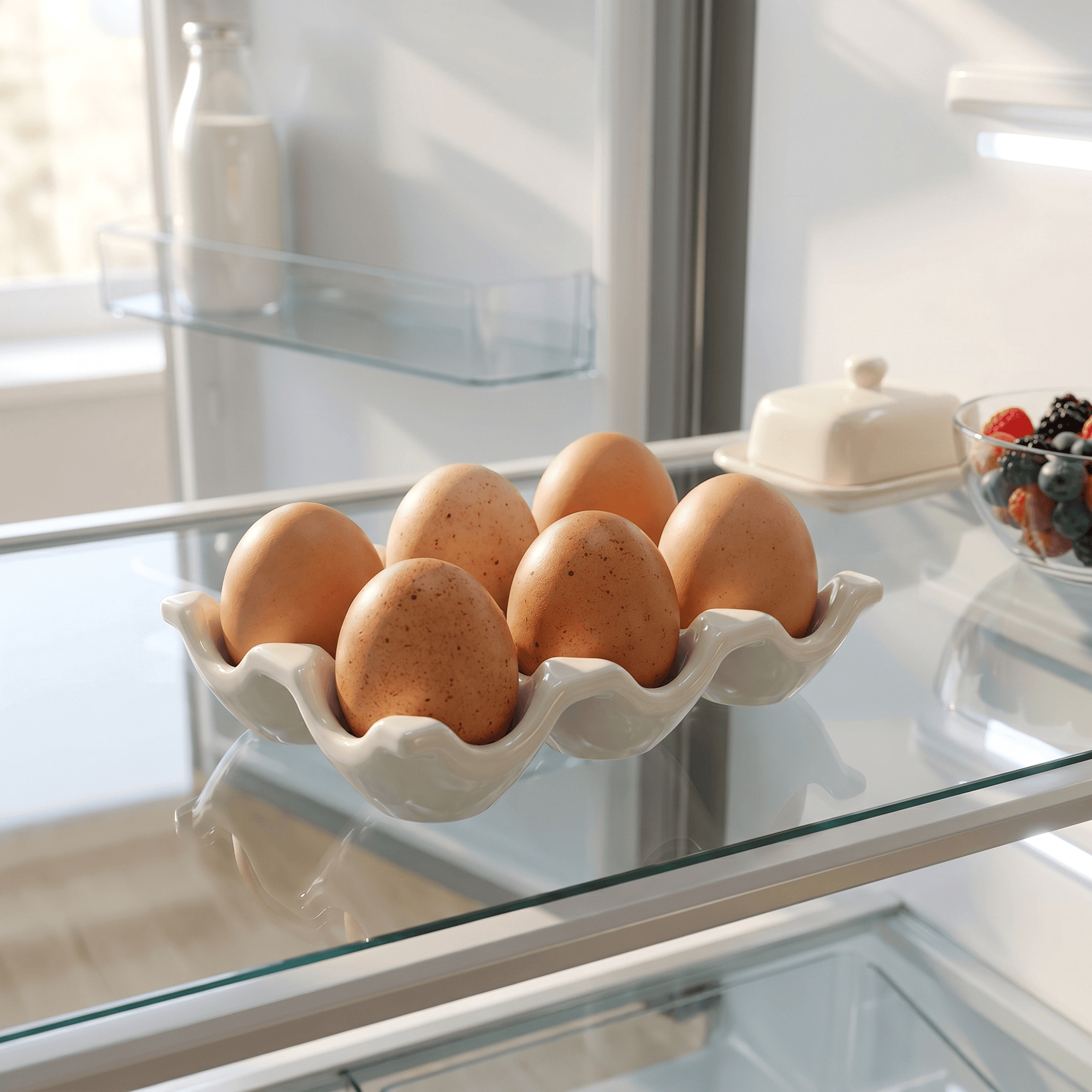 Ceramic Wavy Egg Tray