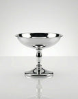Elegant Dessert Cup, a stemmed stainless steel coupe with a mirror finish