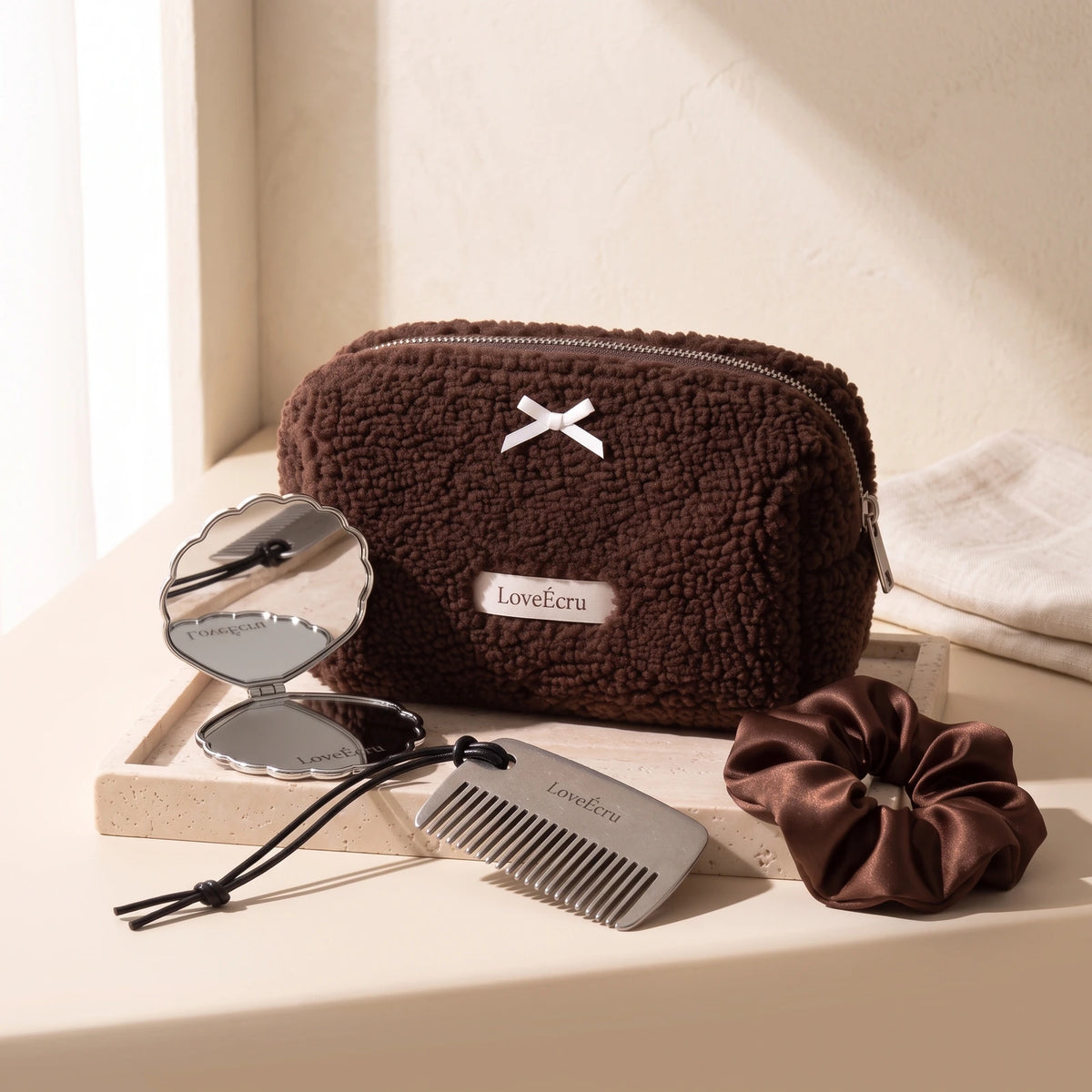 Christmas Gift Set beside a window in warm natural light